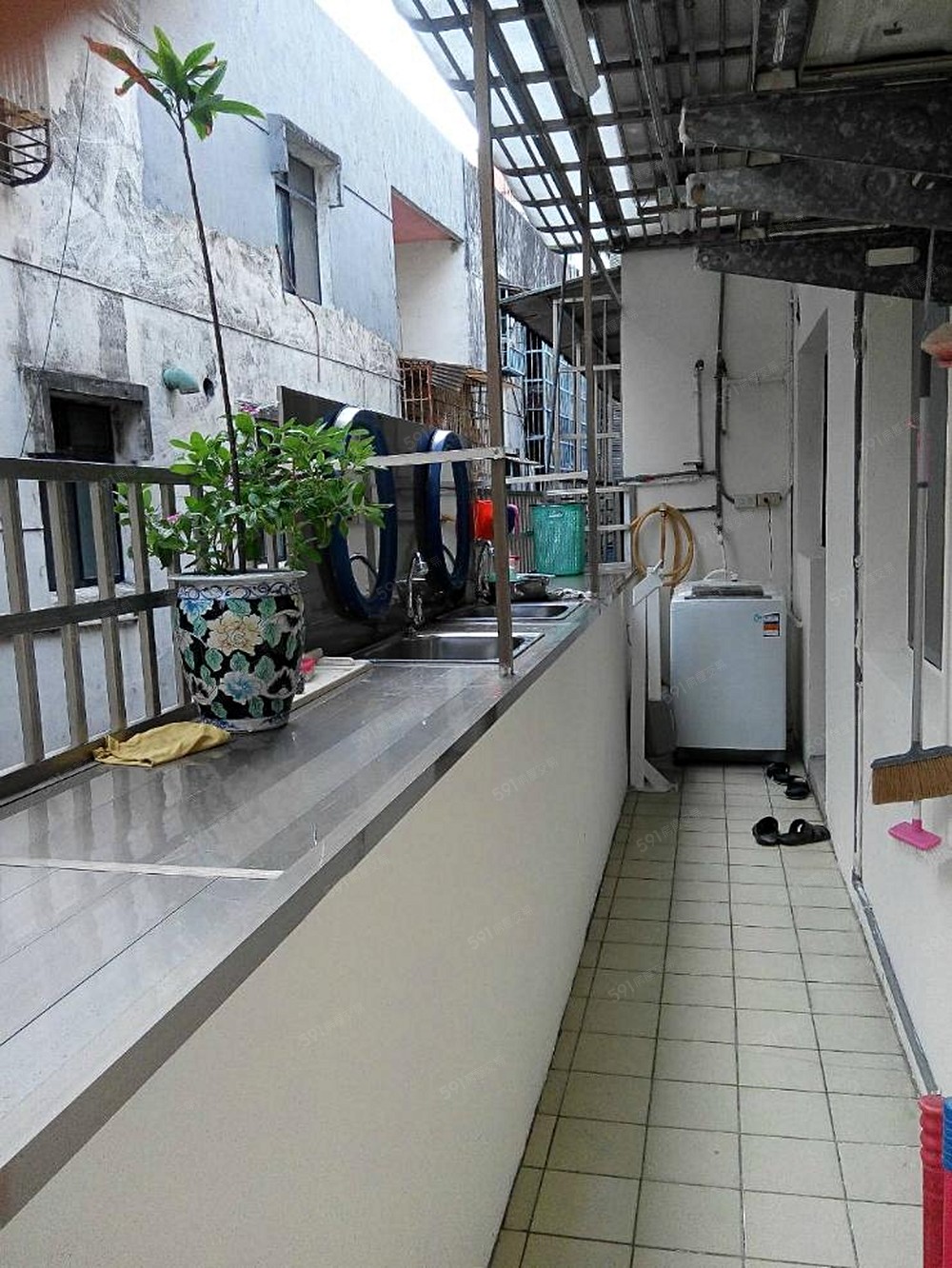 後陽台/全新洗衣機