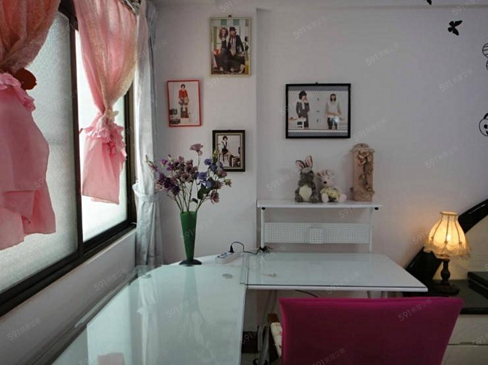 純白拷漆L型大書桌椅