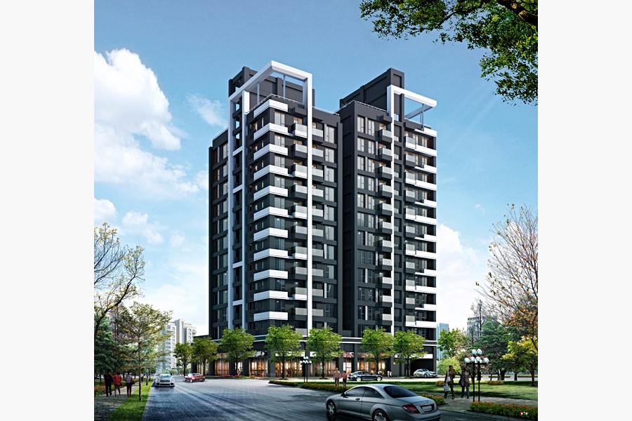 「中島美家」3D外觀示意圖