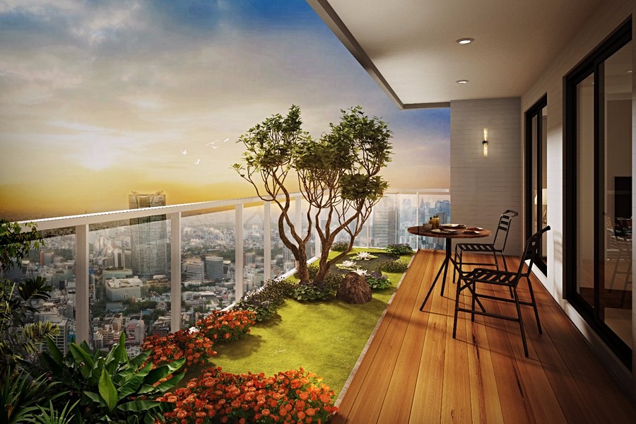 景觀陽台3D示意圖
