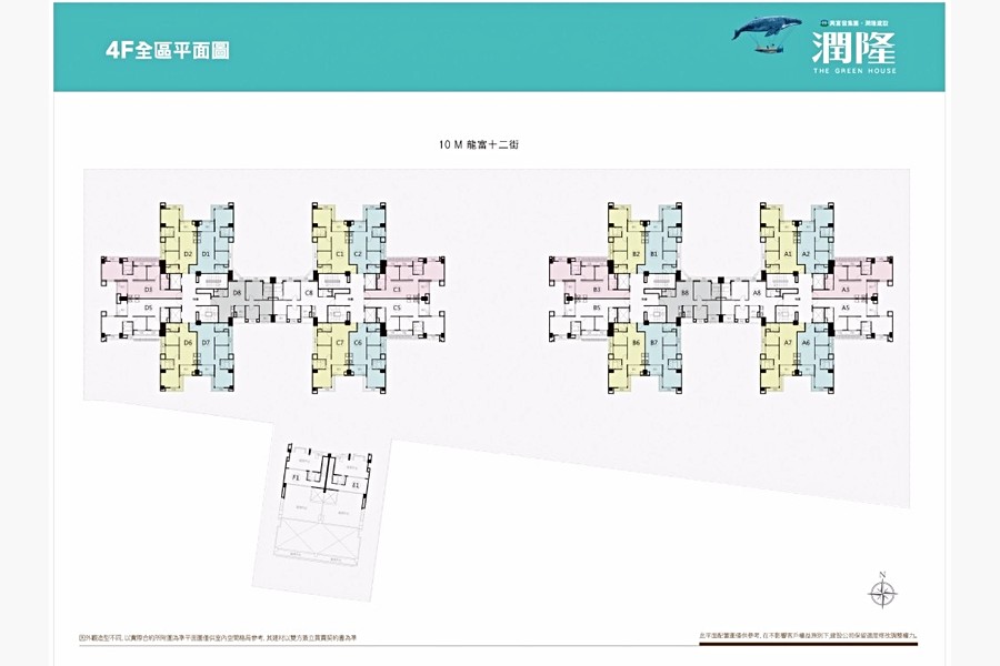 標準層4~11樓平面圖