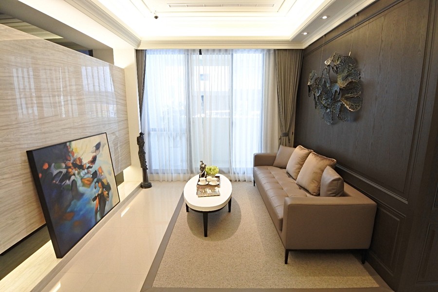 E戶3房38坪客廳、景觀陽台