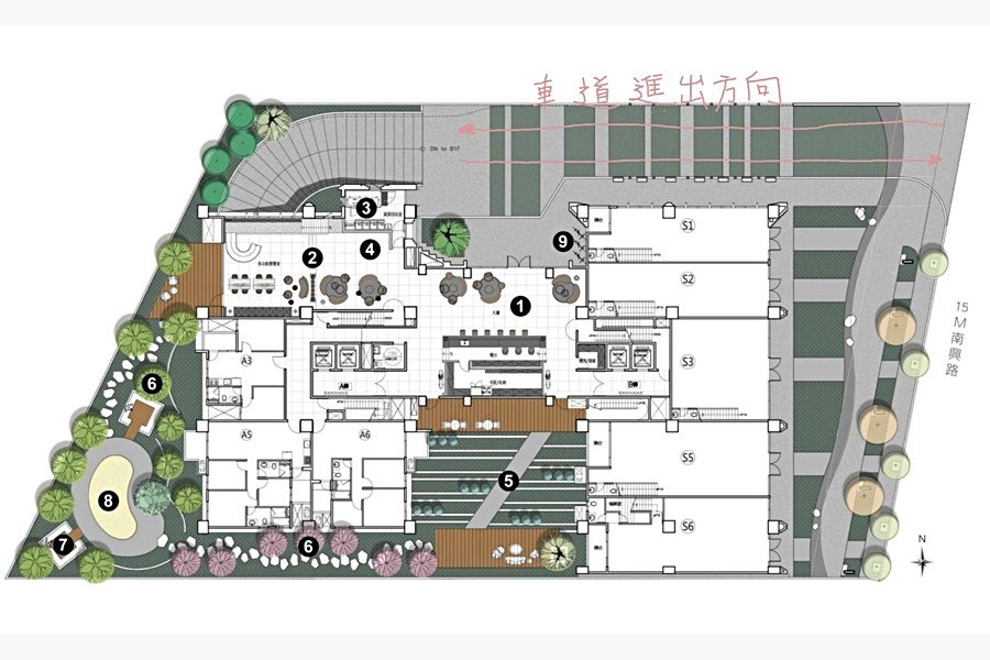 車道位置標示示意圖(圖為編輯加工,僅供開箱文使用)