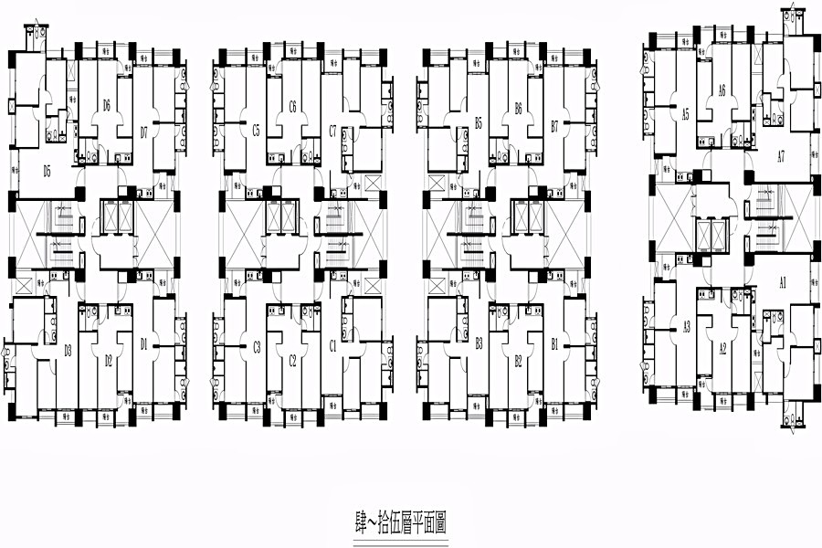 標準層4~15樓平面圖