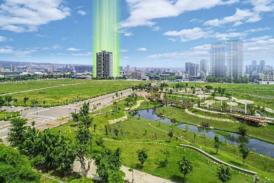 台中萬坪公園不多,高鐵新市鎮生態公園就是其中之一。