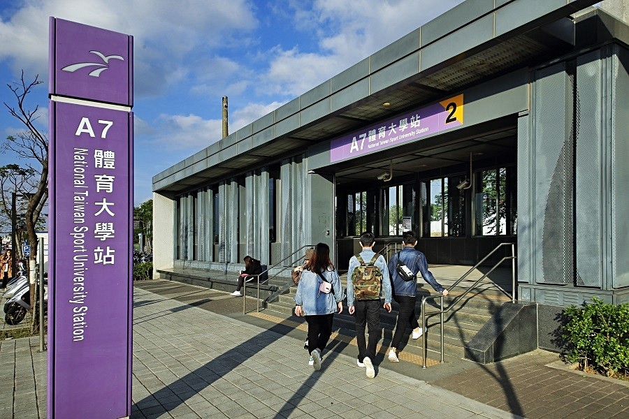 機捷A7體育大學站,六站到台北。