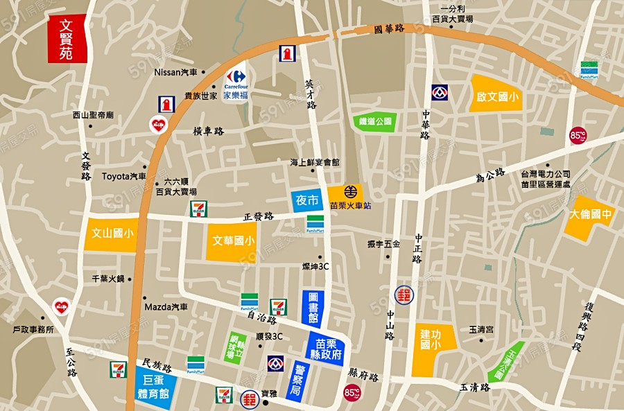 文賢苑 透天環境圖