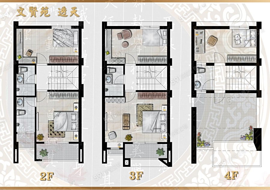 文賢苑 透天格局圖