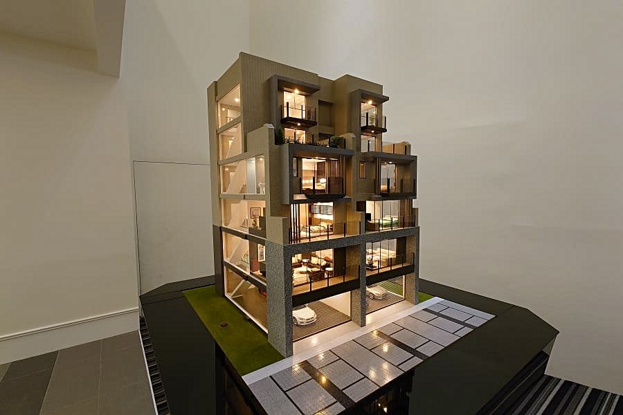 精緻建物模型，讓民眾近距離欣賞