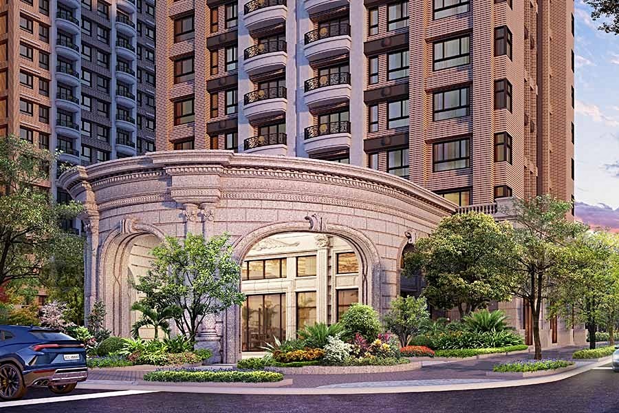 「金鶯廣場」未來街廓3D情境參考圖。
