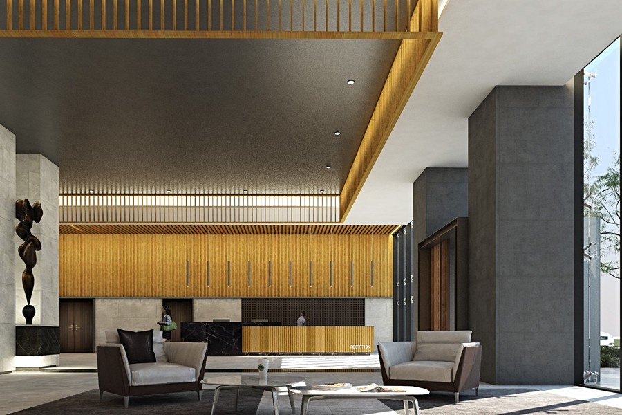 黃金海岸意象的大廳(示意圖)