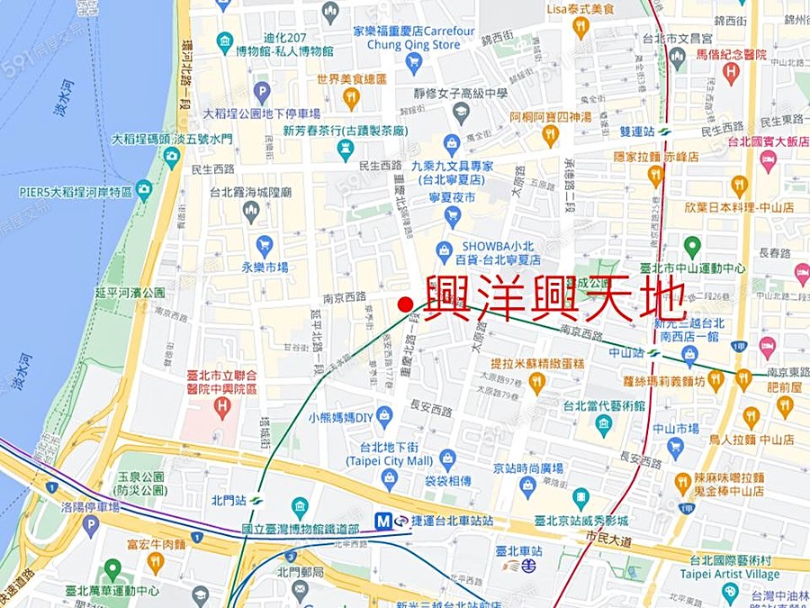 興洋興天地交通圖