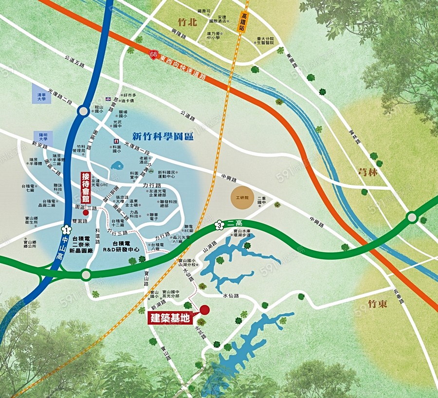 寶山曼尼3交通圖