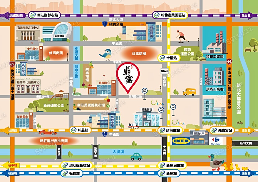 曾家鼎富交通圖