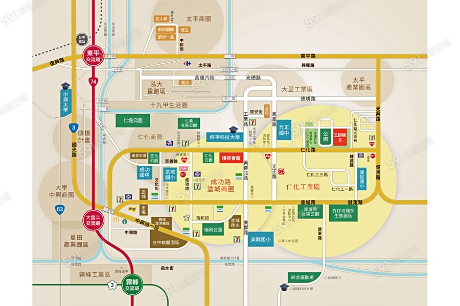 工妍院二期交通圖