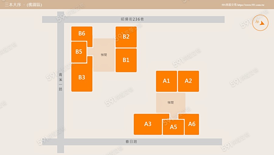 三本大序平面圖