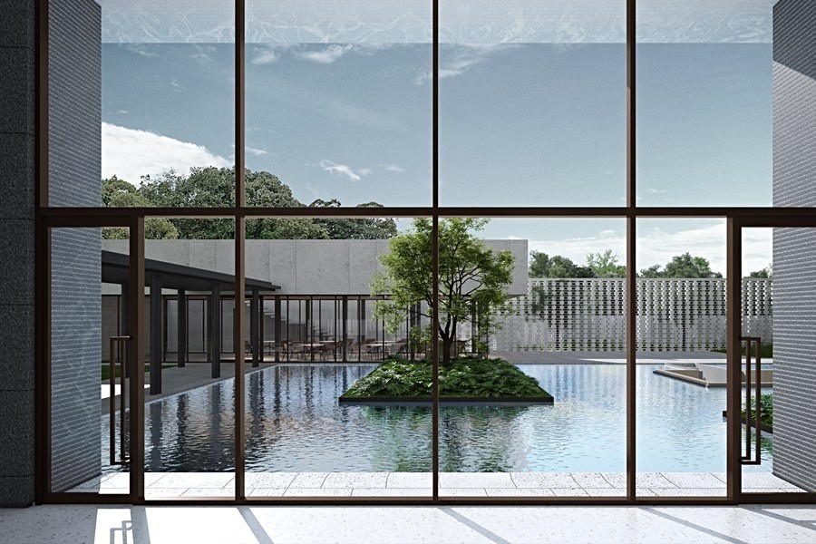 「合輝大璽-水月」水中樹3D示意圖。