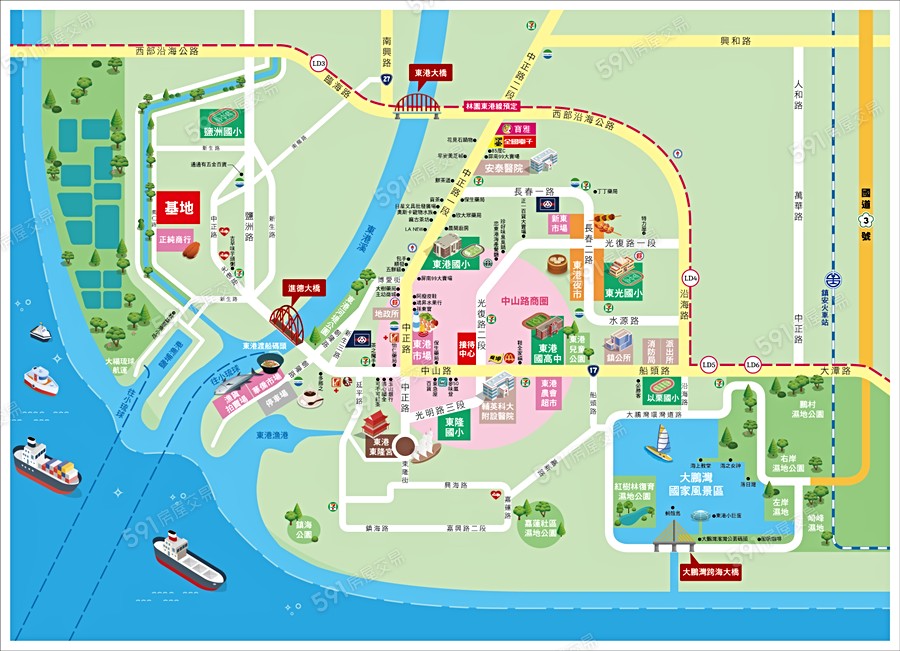 皇家海悅-透天交通圖