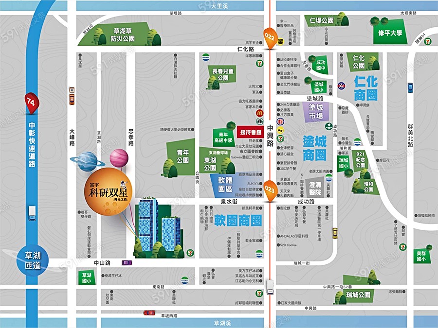 富宇曙光之森交通圖