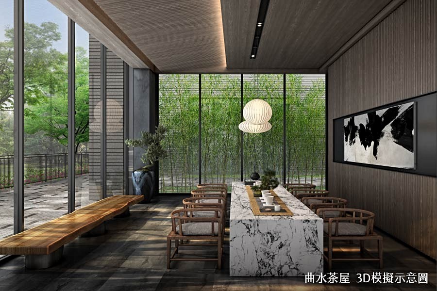曲水茶屋日系風雅/3D示意圖