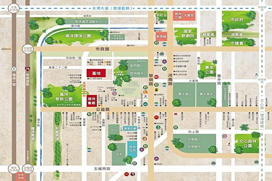 基地實際位置圖和機能