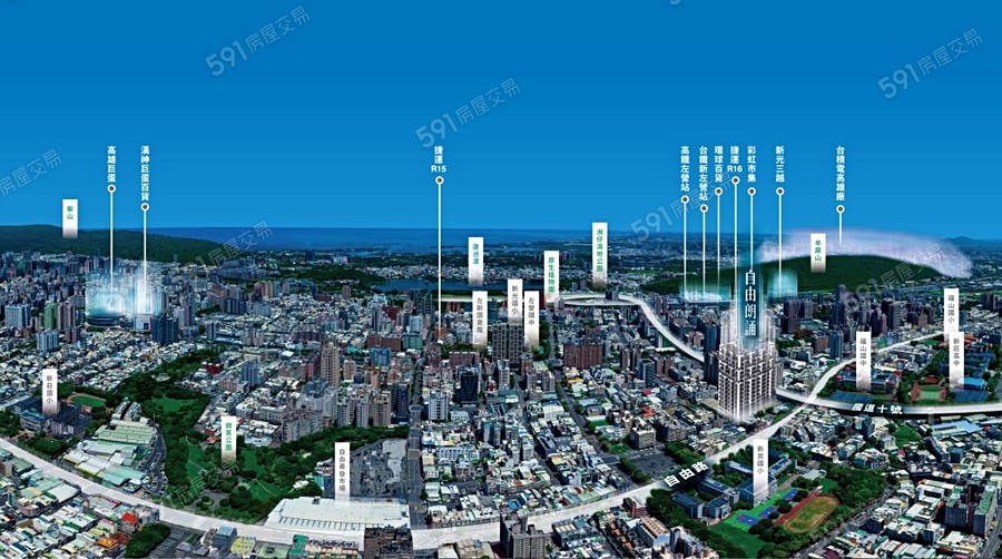 自由朗誦交通圖