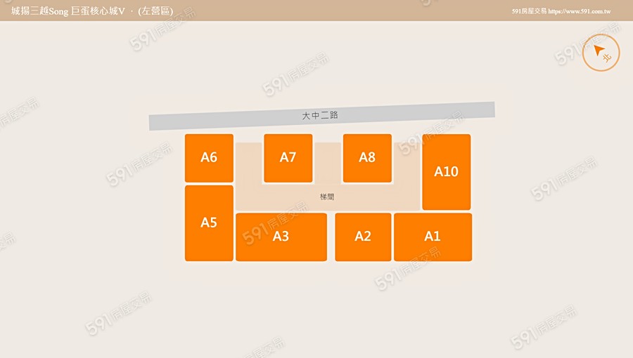 城揚三越Song 巨蛋核心城V平面圖