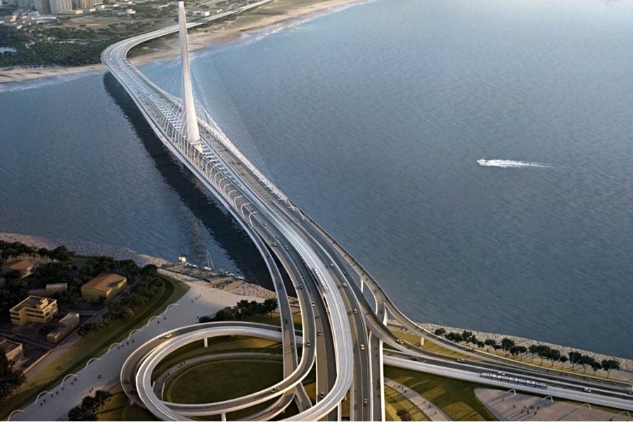 淡江大橋3D示意圖。(圖/新北市政府交通局)