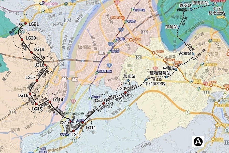 萬大-中和-樹林第二期工程路線圖。(圖/新北市捷運局)