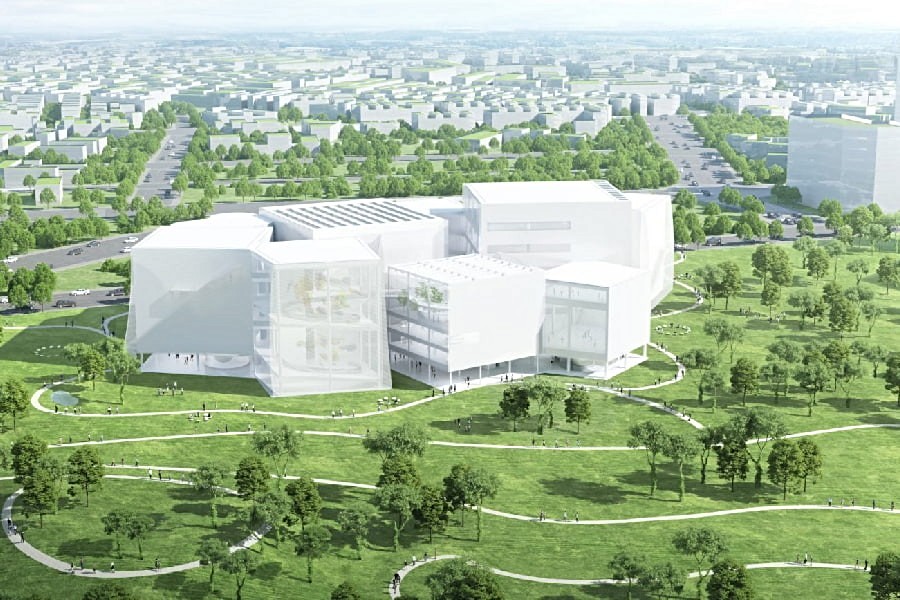 綠美圖日前已上樑/3D示意圖