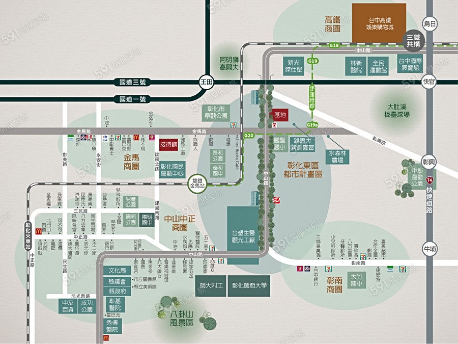 達莉蘴洵交通圖