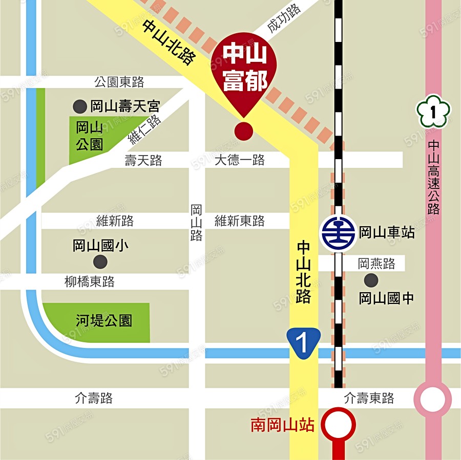 中山富郁交通圖