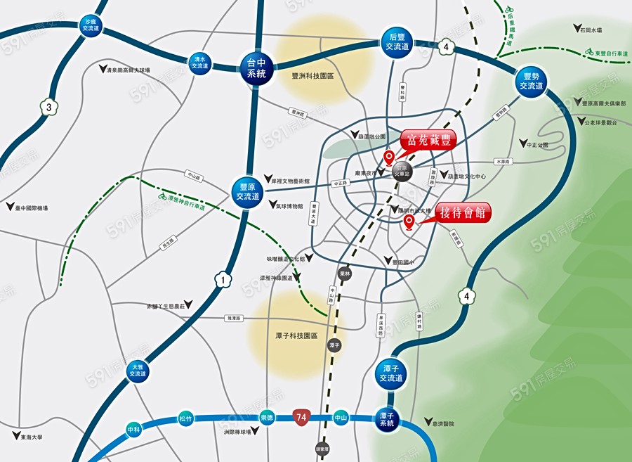 帝堡NO.33-富苑藏豐交通圖