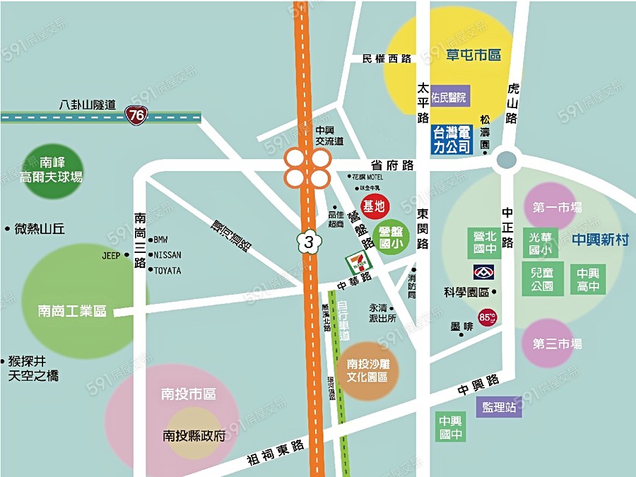 幸福中興交通圖