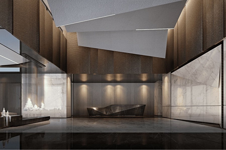 挑高現代大廳，簡約中奢華獨蘊