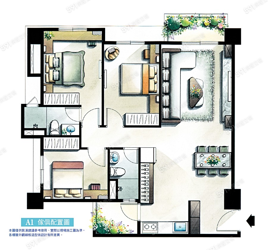 亮漾地中海格局圖