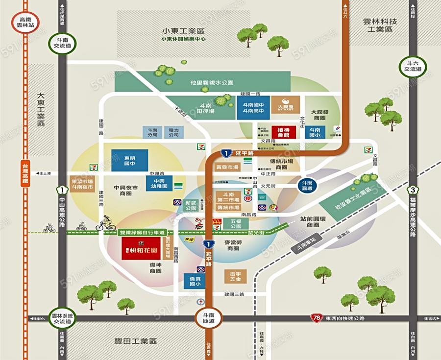 富旺悅榕花園交通圖