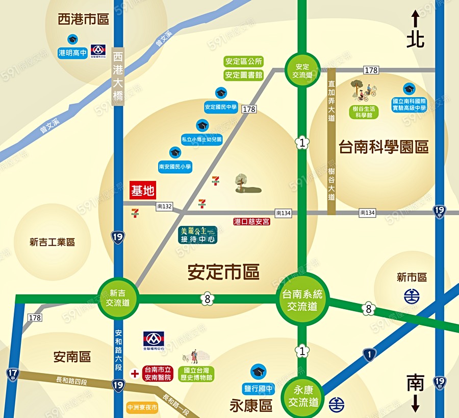 美麗公主交通圖