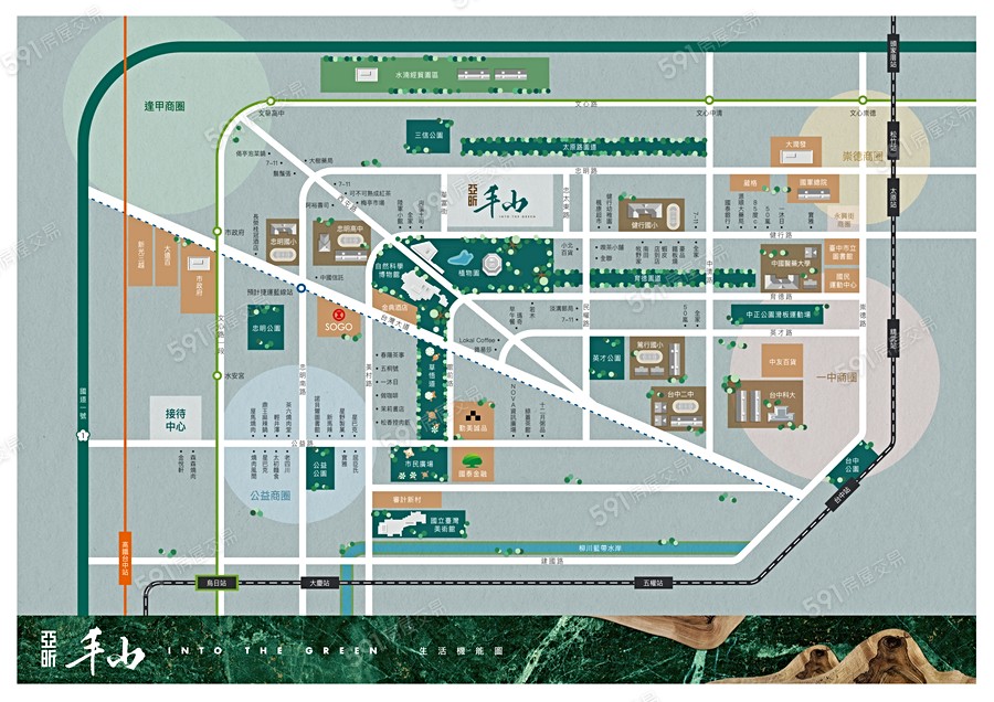 亞昕丰山交通圖