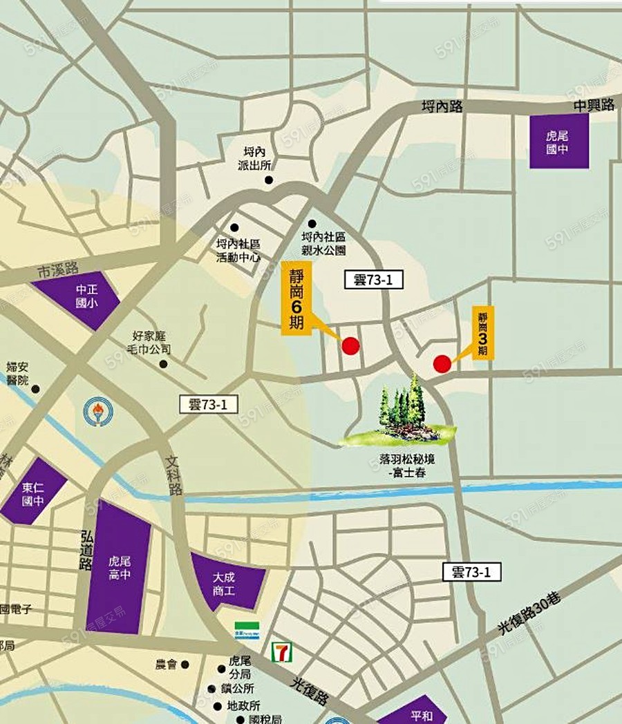 川匯靜崗6交通圖