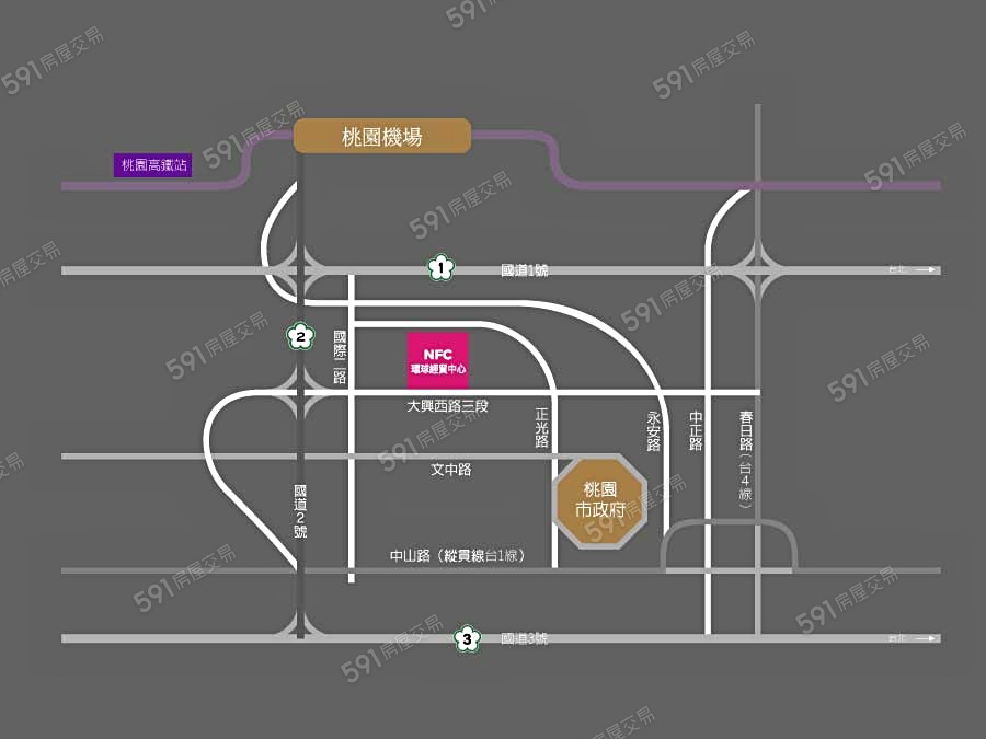 NFC環球經貿中心交通圖