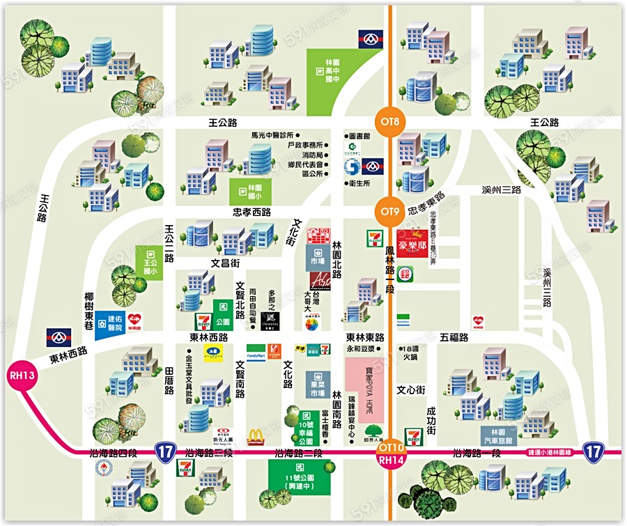 豪樂邸-透天交通圖