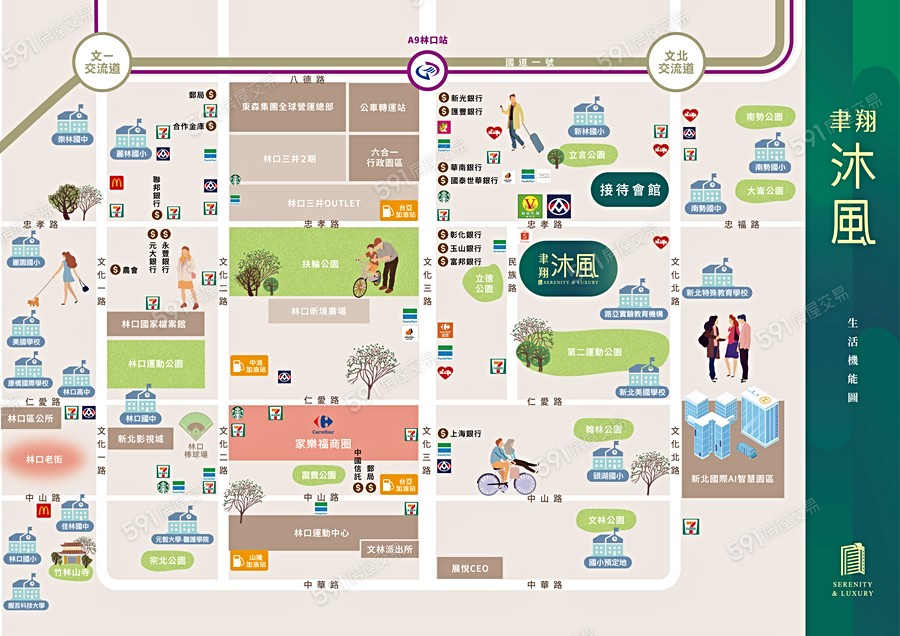 聿翔沐風交通圖