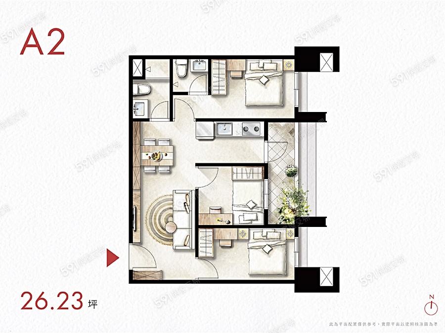 良茂合心城 – 合美館格局圖