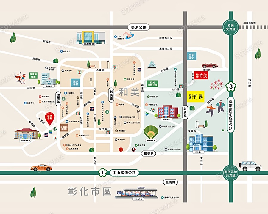 格誠竹晨交通圖