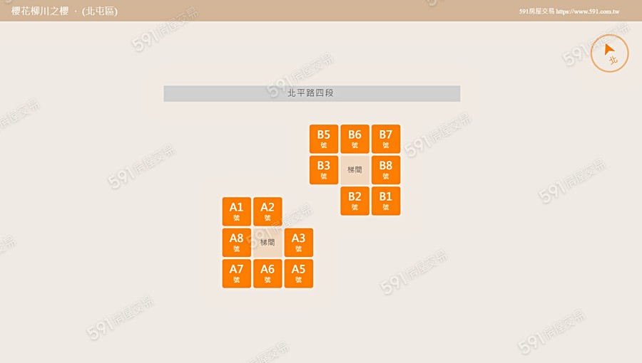 櫻花柳川之櫻平面圖