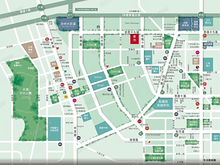 寬展緣森交通圖