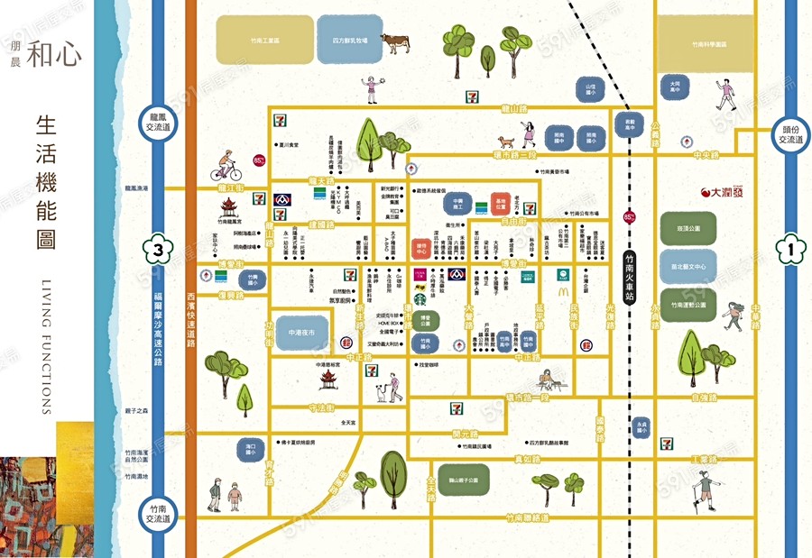 朋晨和心交通圖