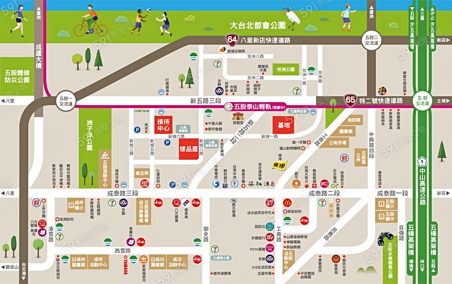 九揚雙子星交通圖