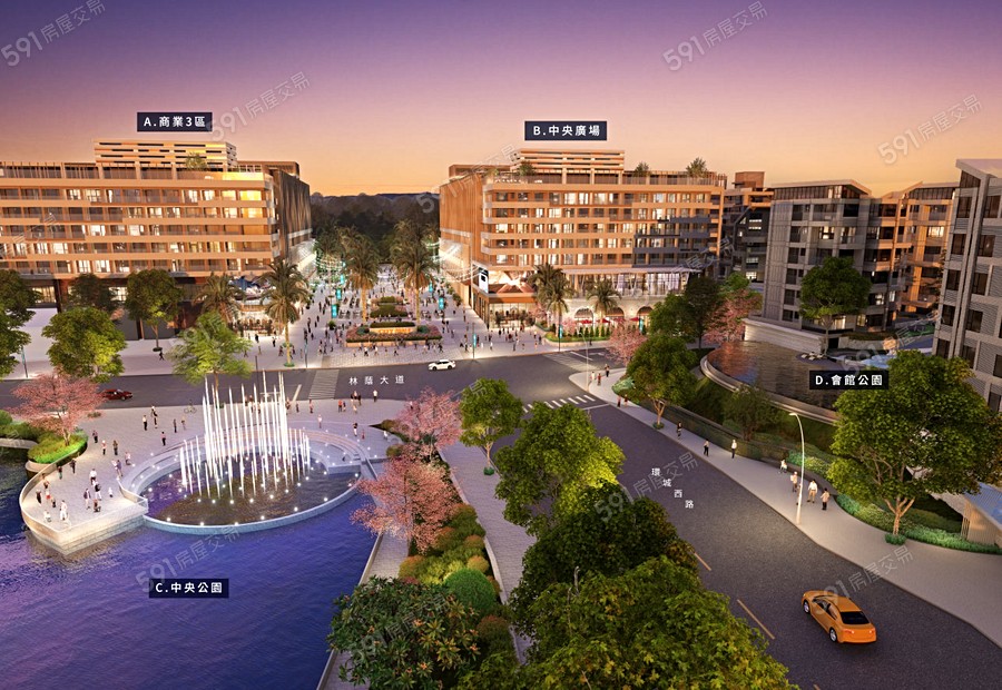 宏道新竹帝寶中央廣場示意圖